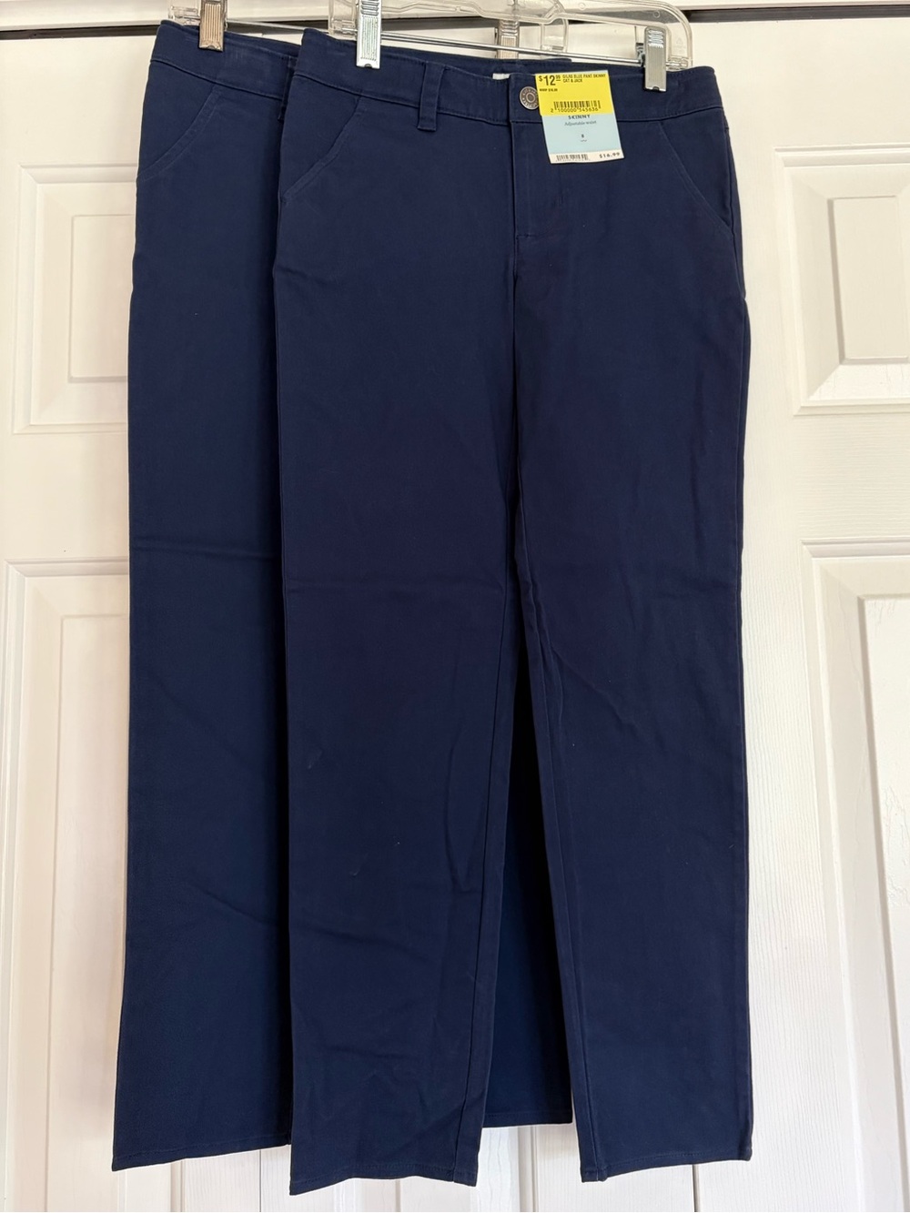 Cat & Jack Navy School Uniform Pants. 2 Pair Bundle!! Girls Size 8 Skinny.